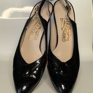 Salvatore Ferragamo leather heels size 8.5 AAA